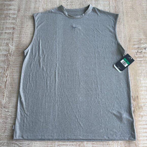 Nike Men's Pro Dri-FIT Slim Sleeveless Fitness Gray Top Size XL NWT - Picture 1 of 8